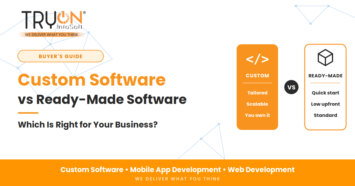 Custom Software vs Ready-Made Software: Which Is Right for Your Business? - Tryon Infosoft